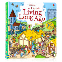 Usborne look inside living long ago hardcover paperboard flip book genuine 3-6 years old