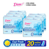Bộ 6 gói Băng vệ sinh Diana hàng ngày Sensi Cool Fresh gói 20 miếng thumbnail