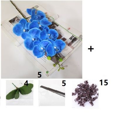 1 Set High Grade Orchids Arrangement Latex Silicon Real Touch Big Size Luxury Table Flower Home Hotel Decor No Vase
