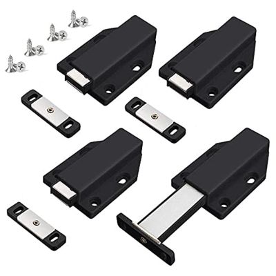 Push Latch Heavy Duty 4 Pack Push to Open Cabinet Hardware Magnetic Contact Latches for Large Door Push