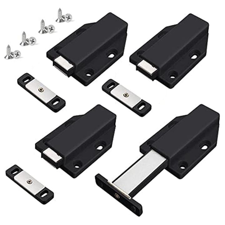 Push Latch Heavy Duty 4 Pack Push to Open Cabinet Hardware Magnetic ...