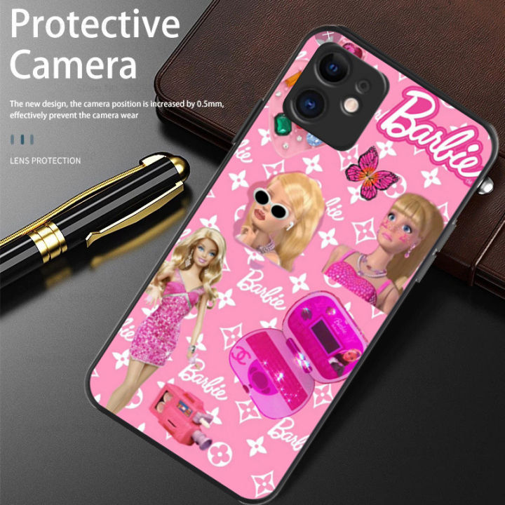 เคสโทรศัพท์สำหรับ-realme-c55-c35-c33-c53ตุ๊กตาบาร์บี้-c30-c21y-c25y-c11-2021-c20-c12-c25s-gt-เคส-master-สีชมพูเจ้าหญิงสีชมพูเคสนิ่มแฟชั่นอินเทรนด์บางเฉียบ