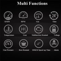 MIETAO ระบบเตือนความปลอดภัยในการรถวัดความเร็วรถรถยนต์,ระบบ HUD ODB2 F4อเนกประสงค์