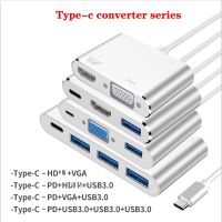 {Bishop Belle} Type C Docking Station Series Type C ถึง HDMI Compatible/vga Multi Port USB Expansion Hub สายอะแดปเตอร์คอมพิวเตอร์