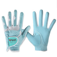 PGM Womens Golf Gloves Left Hand &amp; Right Hand Sport High Quality Nanometer Cloth Golf Gloves Breathable Palm Protection