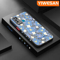 YIWESAN เคสสำหรับ VIVO Y30 Y30i Y50การ์ตูนน่ารักดอกไม้คล้ายฝ้าแฟชั่นดีไซน์ใหม่เคสโทรศัพท์ซิลิโคนนิ่มลายเคสกันกระแทกคลุมทั้งหมดป้องกันเลนส์กล้อง