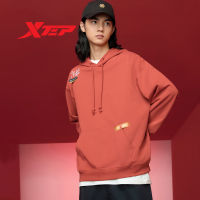 เสื้อสเวตเตอร์แฟชั่น Xtep สำหรับทั้งหญิงและชาย,เสื้อสวมคอมีฮู๊ดลำลองคู่เสื้อแบบหลวม877127930180