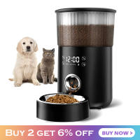 4L Automatic Cat Feeder Smart Dog Food Dispenser Feeding Bowl With Programmable Timer Supplies 5มื้อต่อวัน