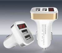 5 in 1 ที่ชาร์จแบตในรถ 2 พอร์ตจอแสดงผล LCD 12-24 โวลต์ ที่จุดบุหรี ไฟแช็ก USB Car charger 2 port 2.1A + เตือนไฟแบตต่ำ วัดไฟในรถยนต์ วัดโวลท์ วัดกระแสไฟชาร์จ