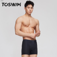 TOSWIM บ๊อกเซอร์กางเกงว่ายน้ำสำหรับผู้ชายป้องกันความอึดอัดใจการฝึกอบรมแบบมืออาชีพชุดกางเกงว่ายน้ำแห้งเร็วแว่นตาว่ายน้ำหมวกว่ายน้ำและอุปกรณ์พิน