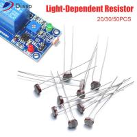 DISSO 20/30/50PCS Arduino LDR CDS ความต้านทาน เซนเซอร์ GL5516 โฟโตรีซีสเตอร์ ตัวต้านทานแบบพึ่งพาแสง