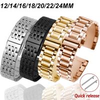 （Bar watchband）Seiko สายเหล็กผู้ชาย,ไร้รอยต่อตัวล็อกแบบผีเสื้อไร้รอยต่อสายข้อมือสำหรับเปลี่ยน Gt2 Huawei ขนาด16 18 20 22 22 22 22สมาร์ทวอท์ช