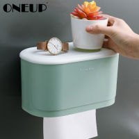 ONEUP Portable Toilet Paper Holder Wall Mount Waterproof Punch Free Toilet Tissue Household Storage Holder Bathroom Accessories