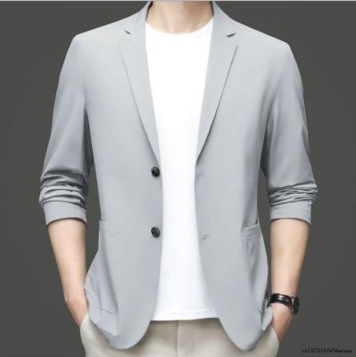 【CC】 Protection Clothing Men New Silk and Thin Mens Blazer Jacket Male Coat