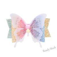 【Ready Stock】 ☍◘✾ C18 3.54 Inch Baby Girl Sparkling Butterfly Wings BB Hairpin Flower Bow Hair Accessories