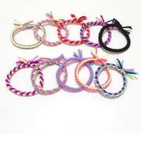 50PCS Popular Hair Accessories Color Matching Twist Knitting Knot High Elastic Rubber Hairpin Women Girls Hair Circle Headdress Hair Accessories