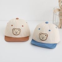 OKDEALS หมวกหมวกแก๊ปสำหรับเด็กหมวกกันแดดหมวกเบสบอลเด็กกลางแจ้งรูปหมีน่ารักฤดูร้อนฤดูใบไม้ผลิ