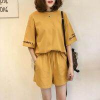 COD DSFGERRTYTRRE Fashion Baju Set Wear Women Baju Murah Viral Perempuan Loose Shirt Shorts Women Casual Set Wear Korean Style Women Tshirt Baggy Shorts Ulzzang 2pcs Suit Set Two Piece Set