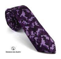 Giorgio Del Sarto Necktie Purple Fabric Texture เนคไทสีม่วงมีเท็กเจอร์