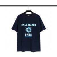 ใหม่ เสื้อยืดคอกลม แขนสั้น ผ้าฝ้าย 100% พิมพ์ลายตัวอักษร Balen1ciaga BB Paris Rue De Sevres สไตล์คลาสสิก สําหรับผู้ชาย 2