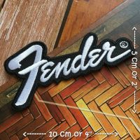 โลโก้ Fender ตัวรีดติดเสื้อ อาร์มรีด อาร์มปัก ตกแต่งเสื้อผ้า หมวก กระเป๋า แจ๊คเก็ตยีนส์ Hipster Embroidered Iron on Patch