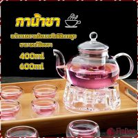 FinDee กาชงชา ทนต่ออุณหภูมิสูง กาน้ำชา แก้วคุณภาพสูง 400ml 600ml Glass teapot