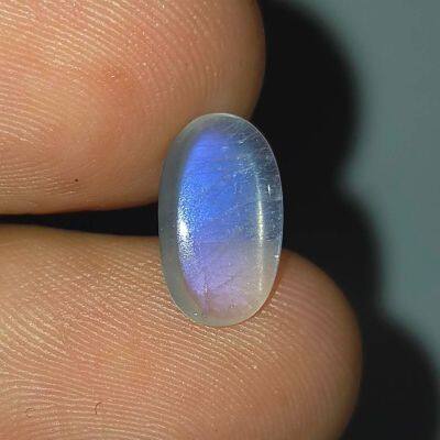 พลอย หลังเบี้ย มูนสโตน มุกดาหาร เหลือบ ฟ้า น้ำเงิน ธรรมชาติ แท้ ( Natural Blue Flash Moonstone ) หนัก 2.13 กะรัต