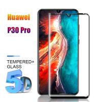 5D สำหรับ Huawei P30ฟิล์มแก้วแบบโปรปกป้องหน้าจอ