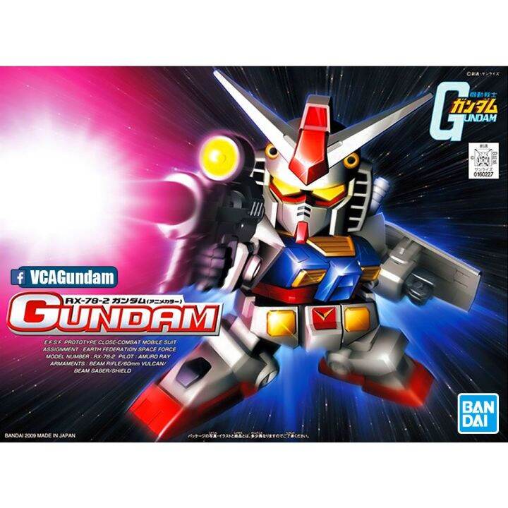 bandai-gunpla-super-deformed-sd-gundam-bb329-rx-78-2-gundam-anime-color-ver-โมเดล-กันดั้ม-กันพลา-vca-gundam