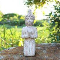 Hot Japan Mini Praying พระพุทธรูปรูปปั้นประติมากรรมเรซิ่น Fengshui Monk Figurine สำหรับ Garden Decor อุปกรณ์ตกแต่งบ้าน Modern