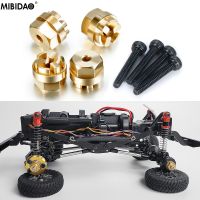 MIBIDAO อะแดปเตอร์ดุมล้อ้ำหนักตัวภายในทำจากทองเหลือง4ชิ้นสำหรับ Kyosho Mini-Z 4X4 1/18 Jimny 1/24รถจี๊ปรถ RC