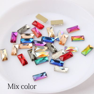 หินคริสตัลเล็บยาวหลังแบนขอบ3X7mm สไตล์ใหม่30/100ชิ้นเครื่องประดับทำเล็บแบบทำมือแบบทำมือสำหรับพลอยเทียม DIY เล็บอุปกรณ์เสริมอื่นๆ