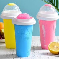 Quick Frozen Slushy Maker Cup Creative DIY โฮมเมด Slushie Cup Fast Cooling Ice Cream Bottle สำหรับ Milkshake สมูทตี้ Slushies