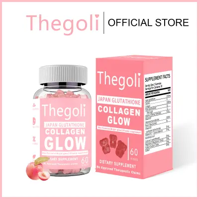 Thegoli กลูตาไธโอน คอลลาเจน กัมมี่ ไวท์เทนนิ่ง แอนตี้-เอจจิ้ง สกิน โกลว์ คอลลาเจน 1000มก Glutathione Collagen gummy whitening anti-aging skin glow collagen 1000 mg