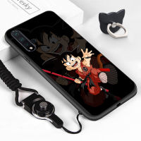 เคสโทรศัพท์สำหรับ Huawei Nova 5 Nova 5i Nova 5 Pro Nova 5T (แหวนใส่นิ้ว + สายคล้อง) Dragon ซุนโกคู Goku เคสโทรศัพท์เคสโทรศัพท์ป้องกัน TPU ซิลิโคนนิ่มกันกระแทก