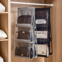 【cw】6 Pocket Hanging Handbag Organizer for Wardrobe Closet Transparent Storage Bag Door Wall Clear Sundry Shoe Bag with Hanger Pouchhot