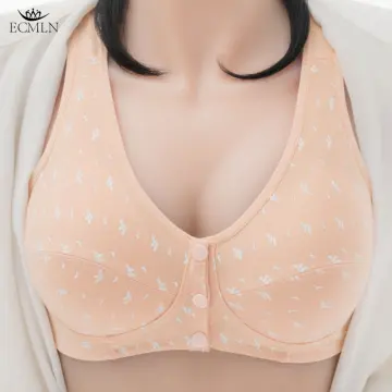 Full Cotton Front Closure Bra Big Size Thin Cup Seamless Push Up Bras  Breathable