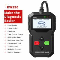 ZZOOI KW590 OBD Car Diagnostic Tool KW590 Car Code Reader Automotive OBD2 Scanner Support Multi Brand Cars and Languages