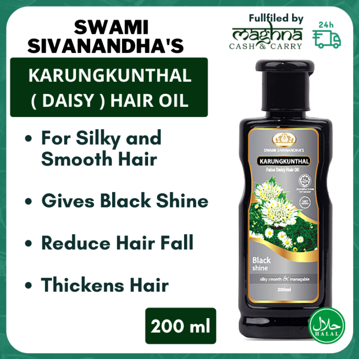 Swami Sivanandha's Karungkunthal (False Daisy) Herbal Hair Oil 200 ml -  Minyak Herba False Daisy | Lazada