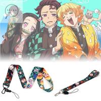 สายรัดข้อมือ ZIAAN Tanjiriu พวงกุญแจผู้ฆ่าอสูรอนิเมะ Kimetsu No Yaiba สายคล้องโทรศัพท์มือถือ