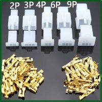 【CC】❂  10set/lot 2.8mm 2/3/4/6/9 pin Automotive 2.8 Electrical wire Male Female terminal plug Kits Motorcycle ebike car