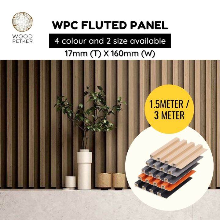 shiplap wall 【Ready Stock】WPC Fluted wall panel slat wall kayu