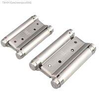 ◎ 2Pcs/set 3 Inch Double Door Hinge Cabinet Drawer Butt Hinge Door Swing Stainless Steel Hinges With Screws Hand Tools Hardwar