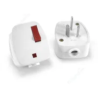 ๑ 1pcs AU 3 Pin Plug Adapter With ON/OFF Switch Power Sockets Rewireable Electrical Socket AC Outlet For Power Extension Cable