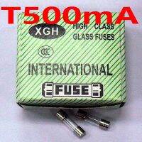 ขายดี (100ชิ้น/ล็อต) T500mA 250V 5X20Mm เป่าลมช้าฟิวส์หลอดแก้ว,500mA, 0.5A