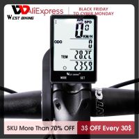 WEST BIKING Wireless Bicycle Computer Backlight Waterproof Cycling Speedometer Mechanical Magnet Speed Sensor Bike Odometer