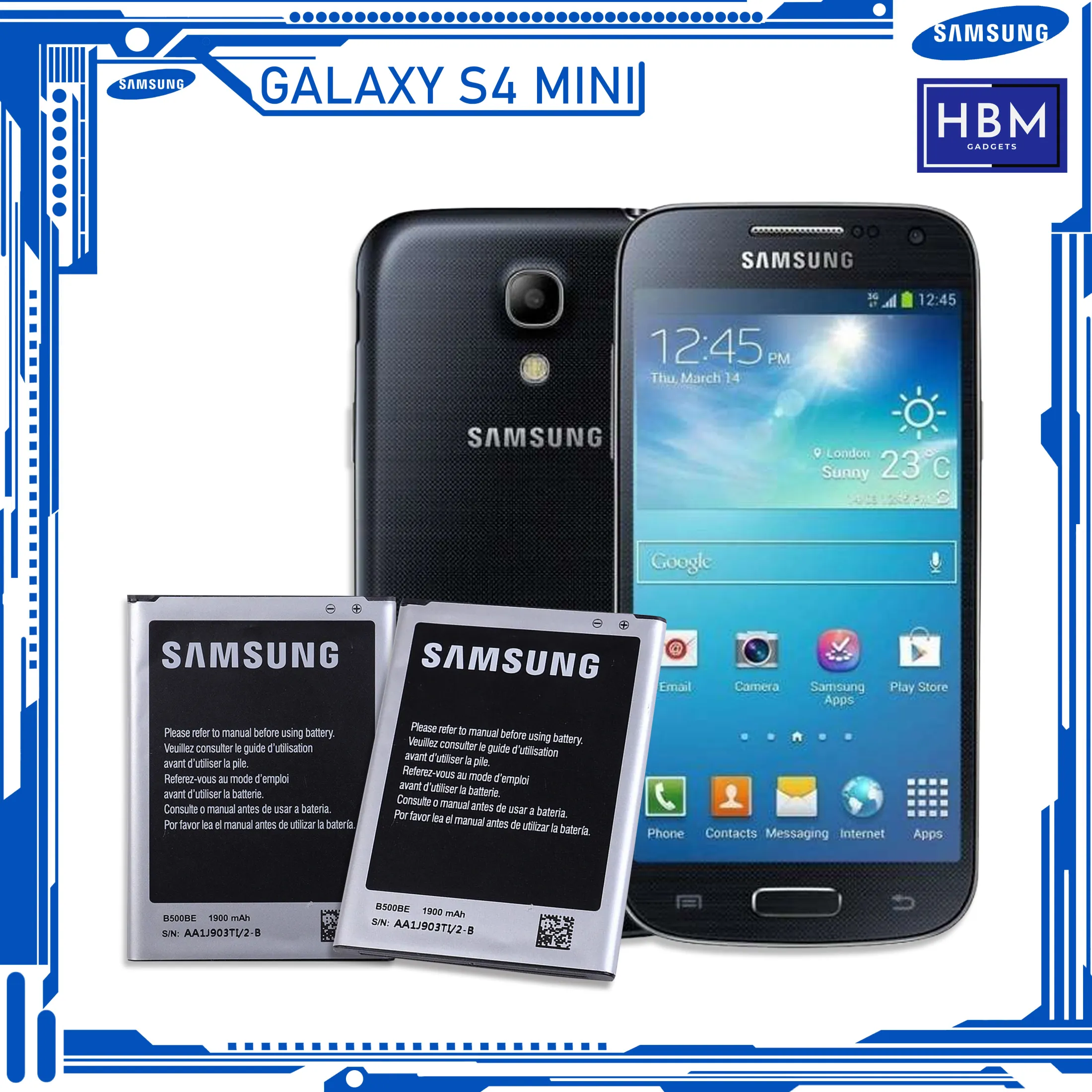 For Samsung Galaxy S4 Mini Battery Original, i9192, i9195, i9190, i9198 Model: B500AE/B500BE (1900mAh) High Quality Phone Battery, Gadgets, Battery for S4 Mini | Lazada PH