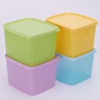 Tupperware 800ML Square Fruit and Vegetable Cold Storage Box Moisture-proof Sealed Snack Box Bright Color