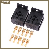 [Hillarys] 2ชุด5Pin POLES AUTOMOTIVE Relay BASE Holder SOCKET พร้อมขายึดสำหรับรีเลย์3334485008 DJJ7054Y-6.3-21