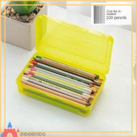 PEANTEK หลากสี กล่องใส่ดินสอ เก็บเครื่องเขียนไว้ พลาสติกทำจากพลาสติก กล่องดินสอโปร่งใส แบบพกพาได้ กล่องใส่เครื่องเขียน บ้านและสำนักงาน